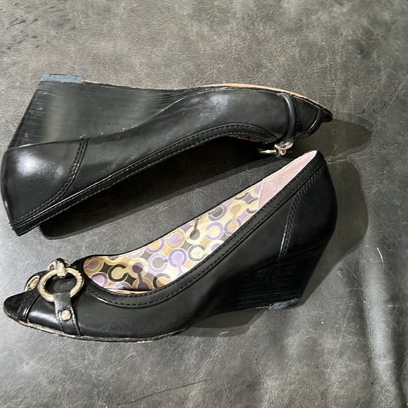 Coach black wedges 2 inches, 5.5 - Picture 3 of 10